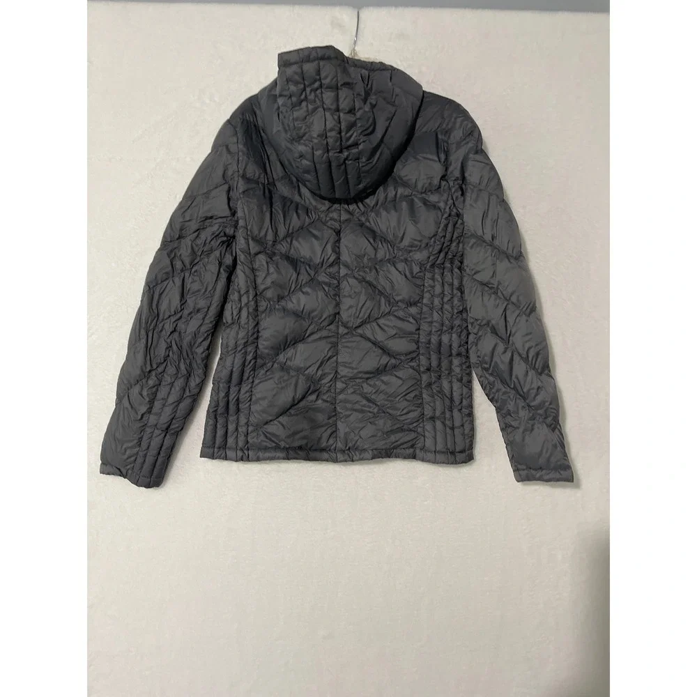 Michael Kors Womens Gray Packable Down Puffer Jacket Hooded Size Medium